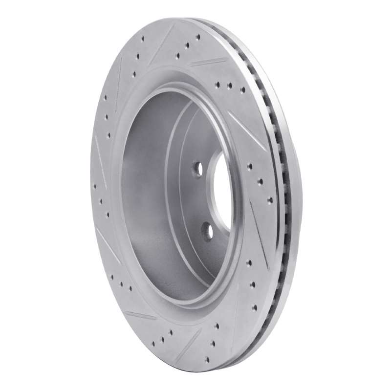 Ford F-150 Brake Rotor (1) - Rear Right - R1 Concepts - Drilled & Slotted - Silver - `12-`20